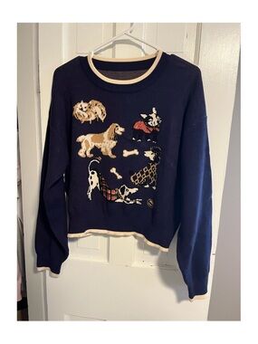 Cider Women’s Dog Navy Sweater